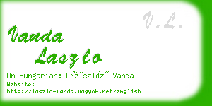 vanda laszlo business card